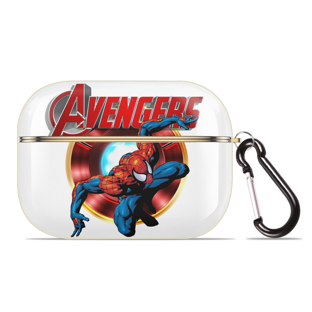 （画像用） Spider Man スパイダーマン 【AirPods Pro用】ハードシェル保護ケース｜耐衝撃・防指紋・カラビナ付き商品仕様