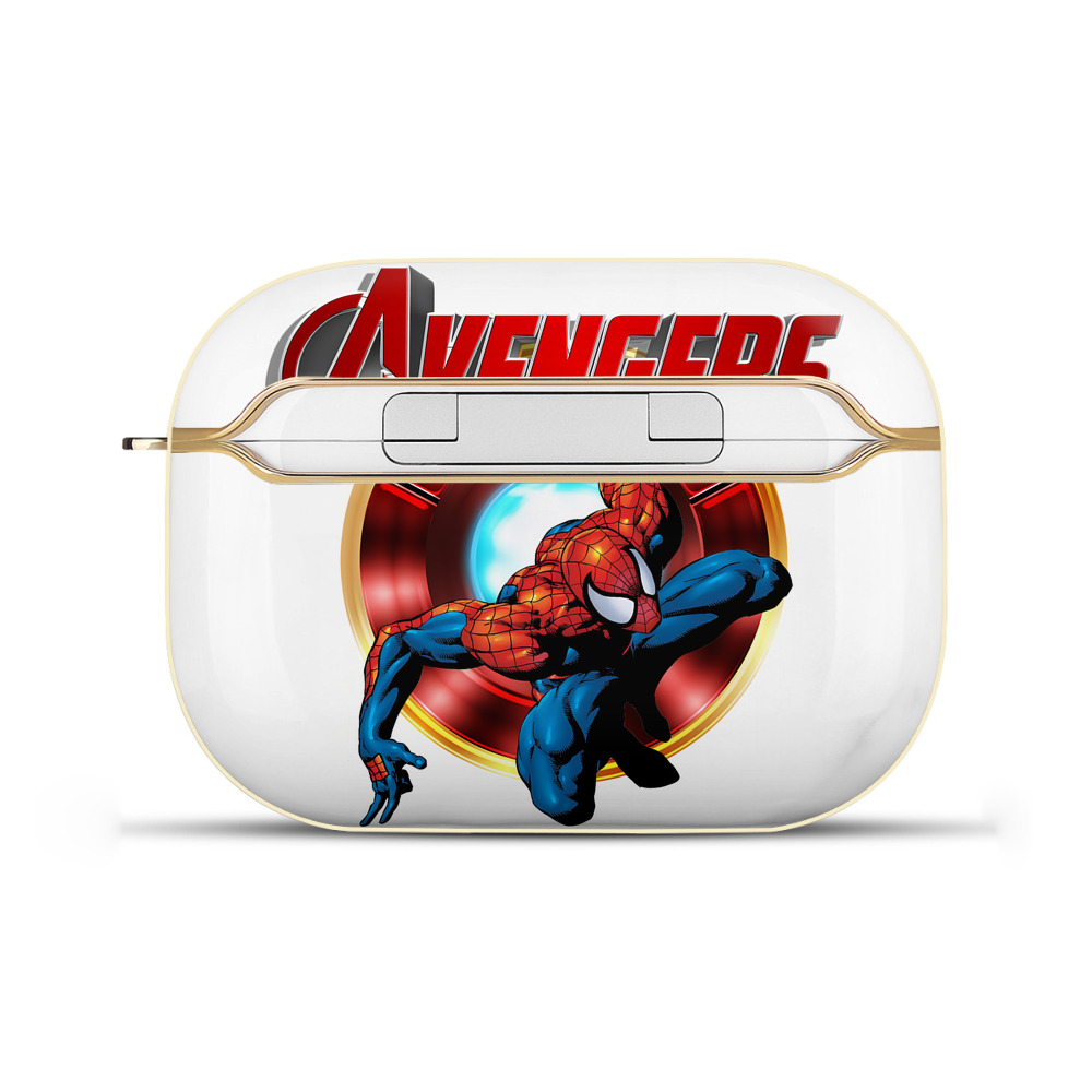 （画像用） Spider Man スパイダーマン 【AirPods Pro用】ハードシェル保護ケース｜耐衝撃・防指紋・カラビナ付き商品仕様