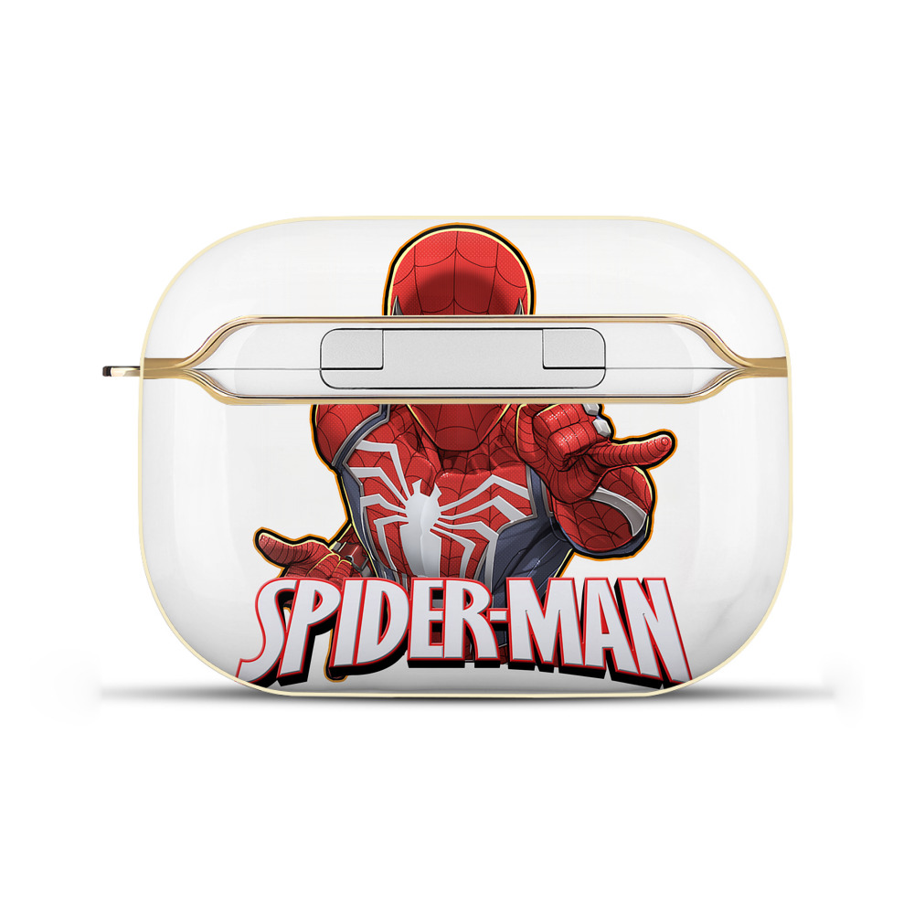 （画像用） Spider Man スパイダーマン 【AirPods Pro用】ハードシェル保護ケース｜耐衝撃・防指紋・カラビナ付き商品仕様