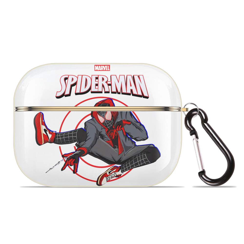 （画像用） Spider Man スパイダーマン 【AirPods Pro用】ハードシェル保護ケース｜耐衝撃・防指紋・カラビナ付き商品仕様