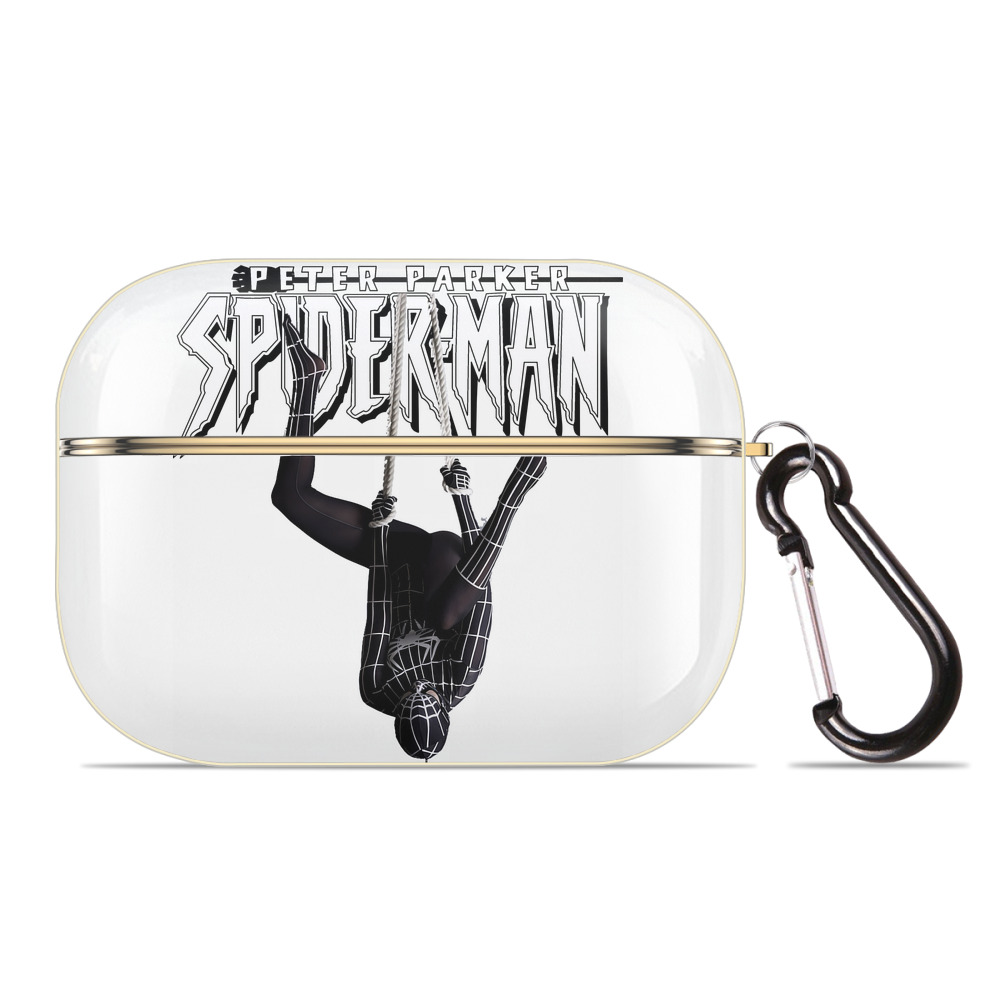 （画像用） Spider Man スパイダーマン 【AirPods Pro用】ハードシェル保護ケース｜耐衝撃・防指紋・カラビナ付き商品仕様