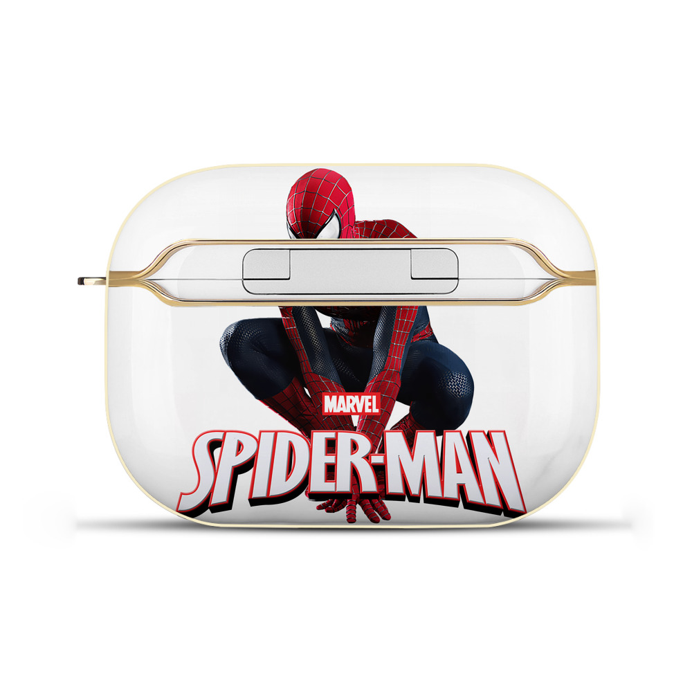 （画像用） Spider Man スパイダーマン 【AirPods Pro用】ハードシェル保護ケース｜耐衝撃・防指紋・カラビナ付き商品仕様