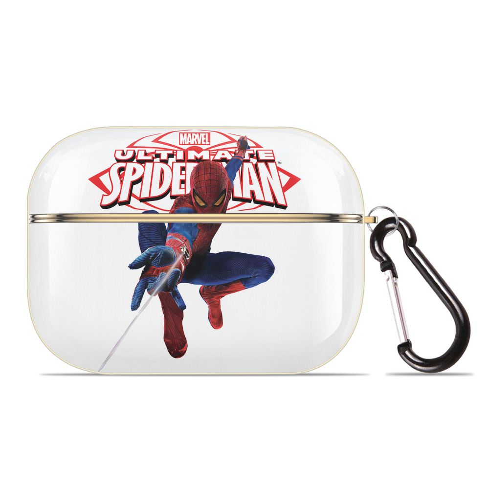 （画像用） Spider Man スパイダーマン 【AirPods Pro用】ハードシェル保護ケース｜耐衝撃・防指紋・カラビナ付き商品仕様