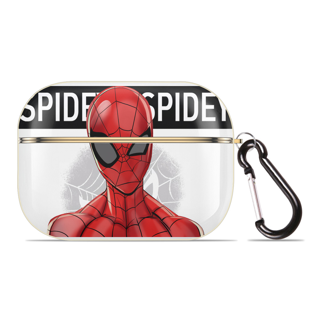 （画像用） Spider Man スパイダーマン 【AirPods Pro用】ハードシェル保護ケース｜耐衝撃・防指紋・カラビナ付き商品仕様
