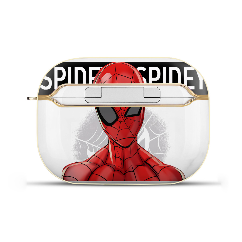 （画像用） Spider Man スパイダーマン 【AirPods Pro用】ハードシェル保護ケース｜耐衝撃・防指紋・カラビナ付き商品仕様