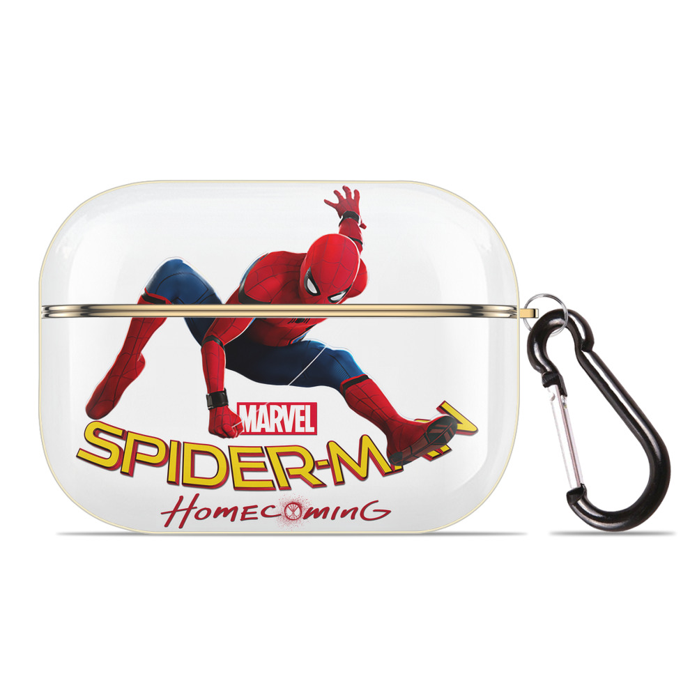 （画像用） Spider Man スパイダーマン 【AirPods Pro用】ハードシェル保護ケース｜耐衝撃・防指紋・カラビナ付き商品仕様