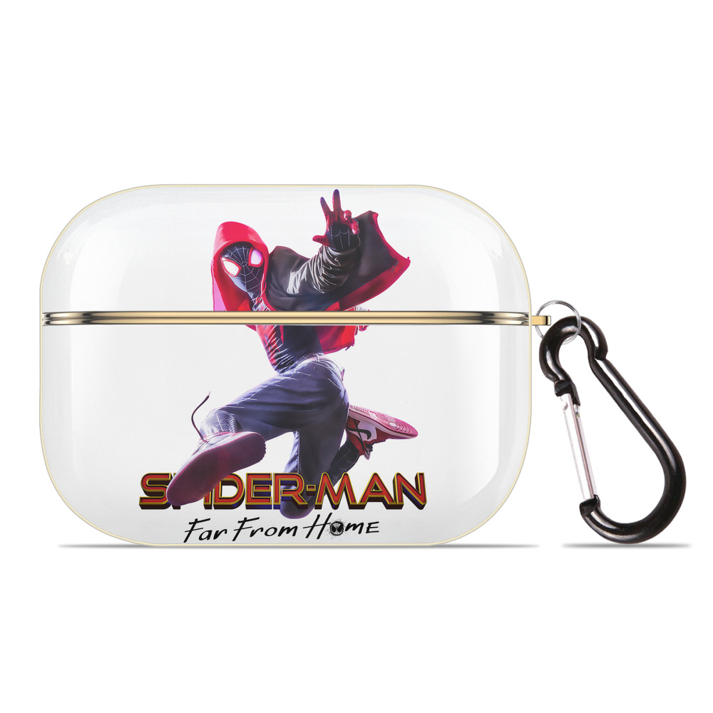 （画像用） Spider Man スパイダーマン 【AirPods Pro用】ハードシェル保護ケース｜耐衝撃・防指紋・カラビナ付き商品仕様