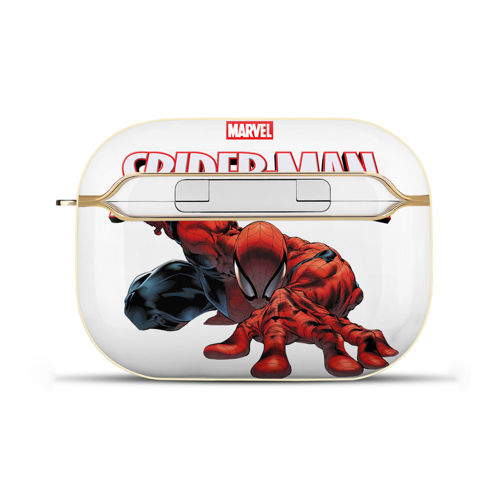 Spider Man スパイダーマン 【AirPods Pro用】ハードシェル保護ケース｜耐衝撃・防指紋・カラビナ付き商品仕様