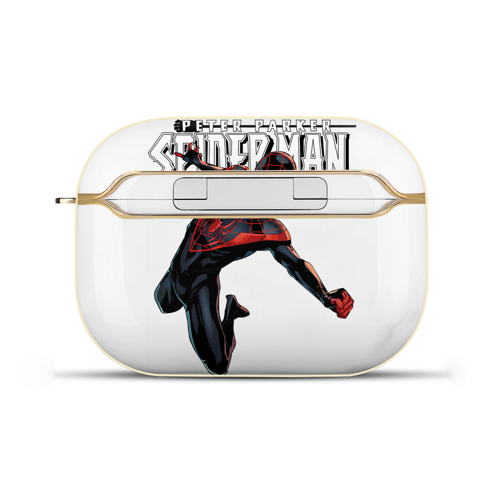 （画像用） Spider Man スパイダーマン 【AirPods Pro用】ハードシェル保護ケース｜耐衝撃・防指紋・カラビナ付き商品仕様