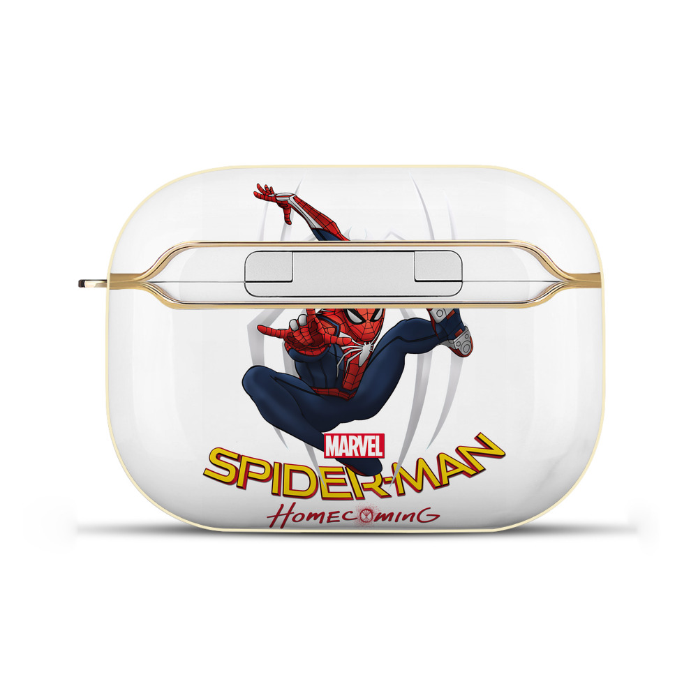 （画像用） Spider Man スパイダーマン 【AirPods Pro用】ハードシェル保護ケース｜耐衝撃・防指紋・カラビナ付き商品仕様