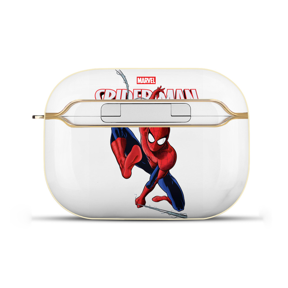 （画像用） Spider Man スパイダーマン 【AirPods Pro用】ハードシェル保護ケース｜耐衝撃・防指紋・カラビナ付き商品仕様