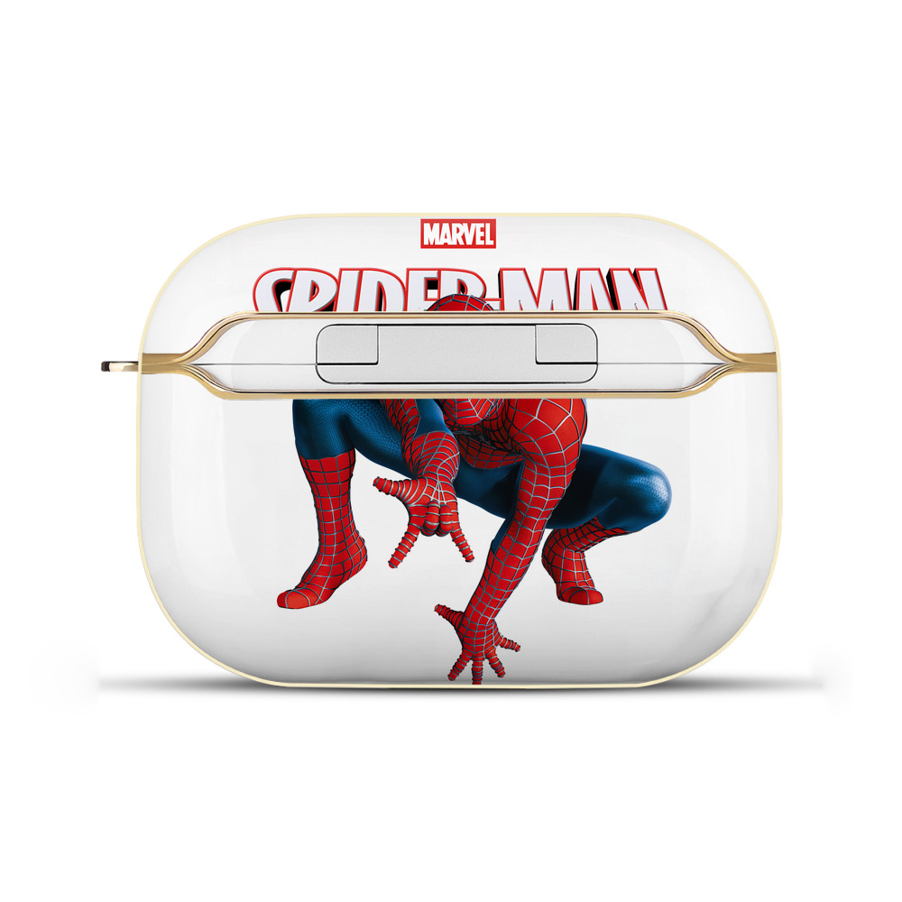 （画像用） Spider Man スパイダーマン 【AirPods Pro用】ハードシェル保護ケース｜耐衝撃・防指紋・カラビナ付き商品仕様