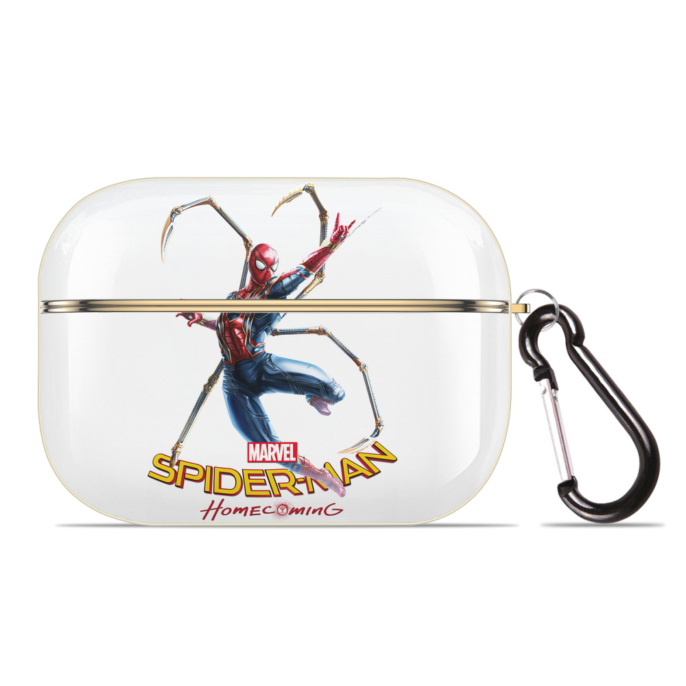 （画像用） Spider Man スパイダーマン 【AirPods Pro用】ハードシェル保護ケース｜耐衝撃・防指紋・カラビナ付き商品仕様