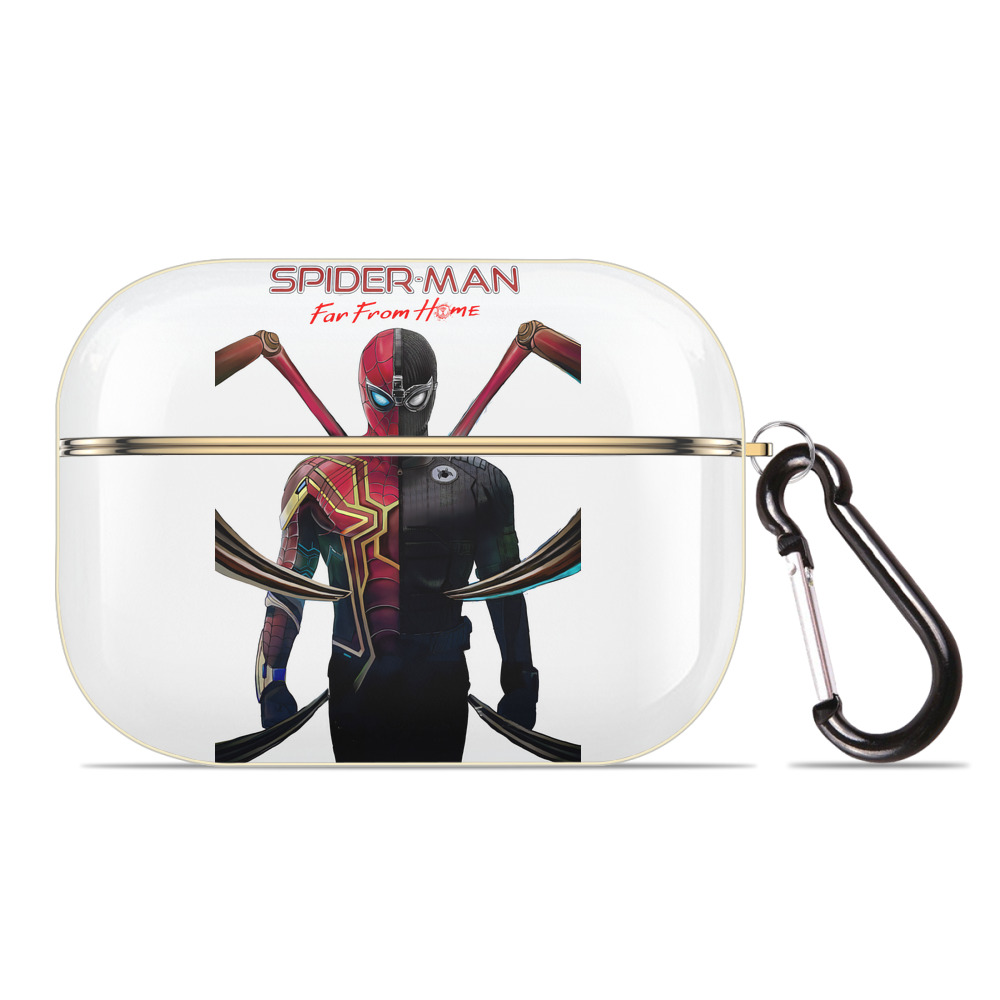 （画像用） Spider Man スパイダーマン 【AirPods Pro用】ハードシェル保護ケース｜耐衝撃・防指紋・カラビナ付き商品仕様