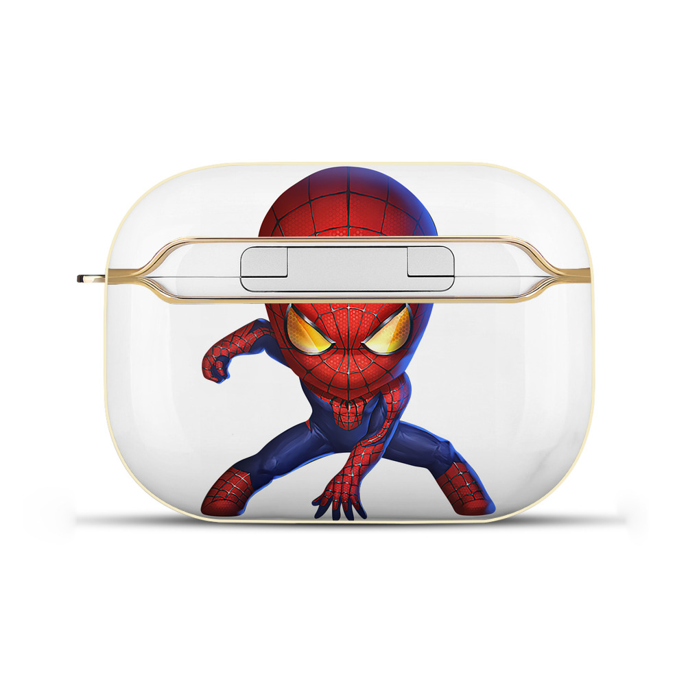 （画像用） Spider Man スパイダーマン 【AirPods Pro用】ハードシェル保護ケース｜耐衝撃・防指紋・カラビナ付き商品仕様