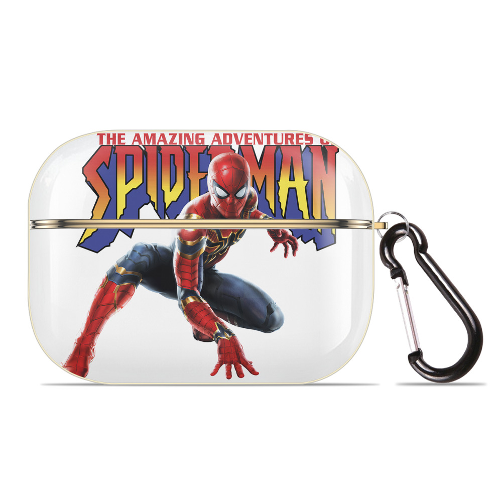 （画像用） Spider Man スパイダーマン 【AirPods Pro用】ハードシェル保護ケース｜耐衝撃・防指紋・カラビナ付き商品仕様