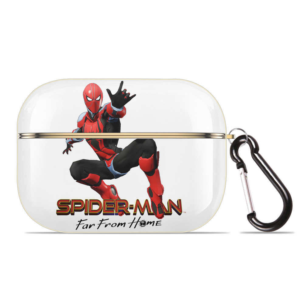 （画像用） Spider Man スパイダーマン 【AirPods Pro用】ハードシェル保護ケース｜耐衝撃・防指紋・カラビナ付き商品仕様
