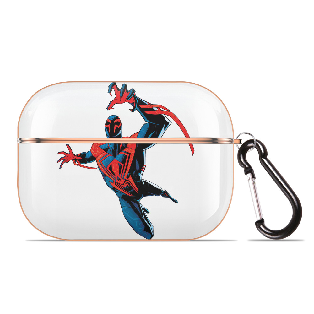 （画像用） Spider Man スパイダーマン 【AirPods Pro用】ハードシェル保護ケース｜耐衝撃・防指紋・カラビナ付き商品仕様