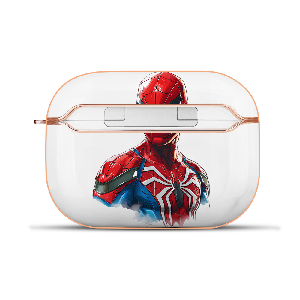 （画像用） Spider Man スパイダーマン 【AirPods Pro用】ハードシェル保護ケース｜耐衝撃・防指紋・カラビナ付き商品仕様