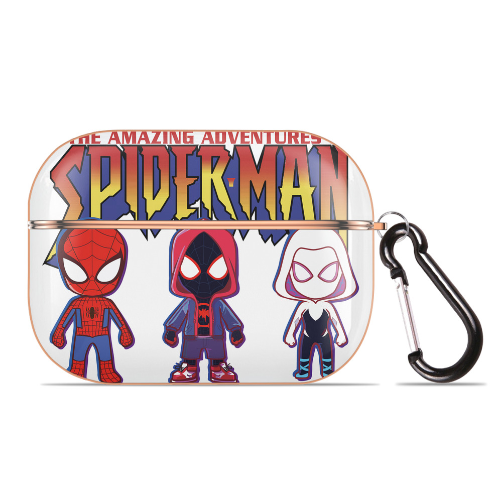 （画像用） Spider Man スパイダーマン 【AirPods Pro用】ハードシェル保護ケース｜耐衝撃・防指紋・カラビナ付き商品仕様