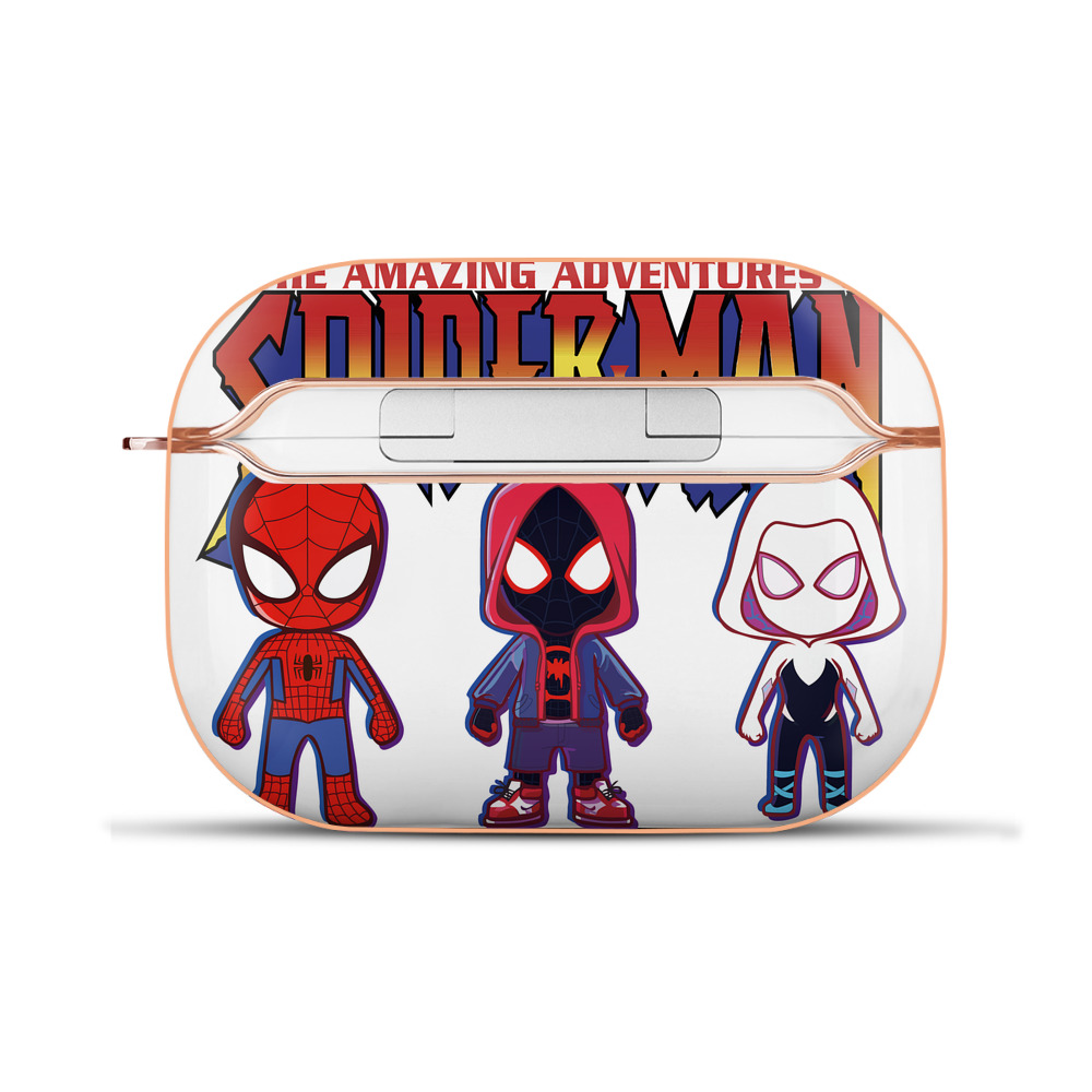 （画像用） Spider Man スパイダーマン 【AirPods Pro用】ハードシェル保護ケース｜耐衝撃・防指紋・カラビナ付き商品仕様