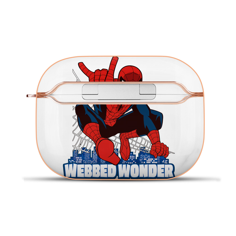 （画像用） Spider Man スパイダーマン 【AirPods Pro用】ハードシェル保護ケース｜耐衝撃・防指紋・カラビナ付き商品仕様
