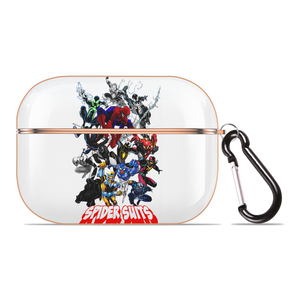 （画像用） Spider Man スパイダーマン 【AirPods Pro用】ハードシェル保護ケース｜耐衝撃・防指紋・カラビナ付き商品仕様