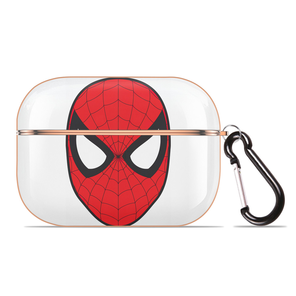 （画像用） Spider Man スパイダーマン 【AirPods Pro用】ハードシェル保護ケース｜耐衝撃・防指紋・カラビナ付き商品仕様