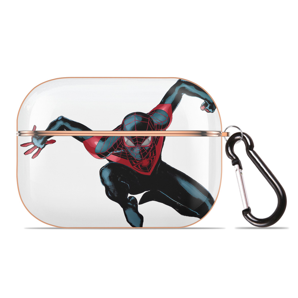 （画像用） Spider Man スパイダーマン 【AirPods Pro用】ハードシェル保護ケース｜耐衝撃・防指紋・カラビナ付き商品仕様