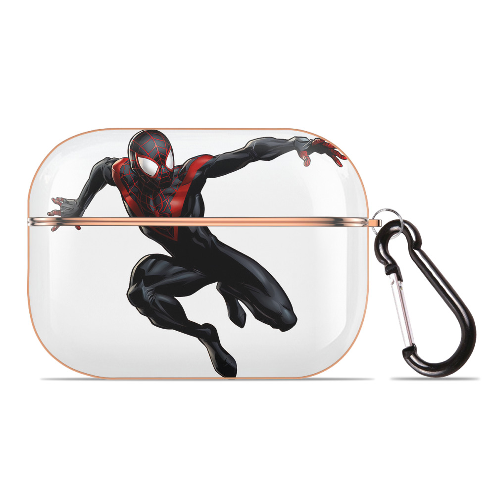 （画像用） Spider Man スパイダーマン 【AirPods Pro用】ハードシェル保護ケース｜耐衝撃・防指紋・カラビナ付き商品仕様