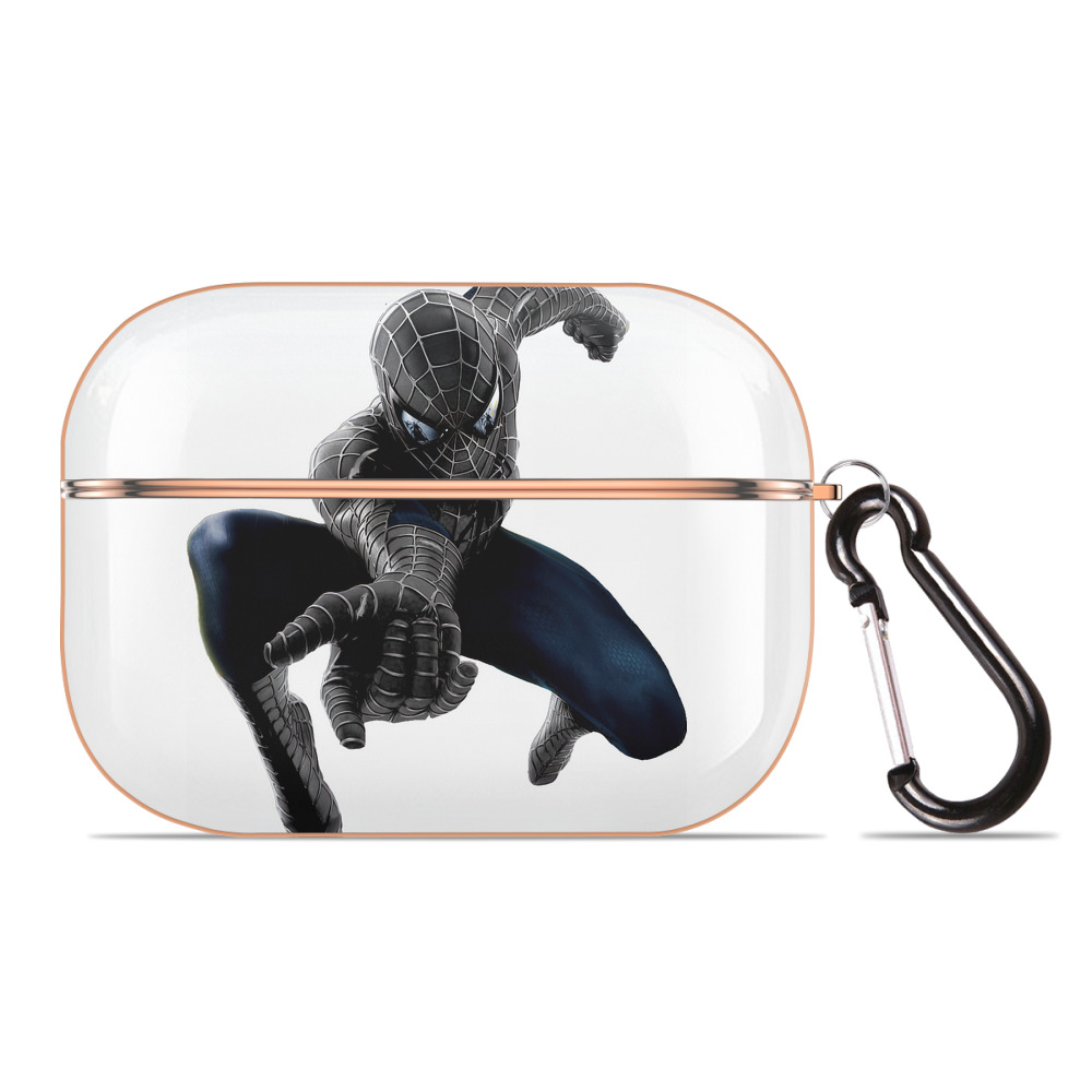 （画像用） Spider Man スパイダーマン 【AirPods Pro用】ハードシェル保護ケース｜耐衝撃・防指紋・カラビナ付き商品仕様