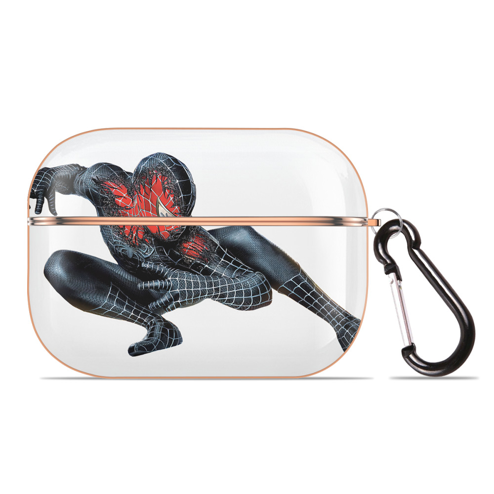 （画像用） Spider Man スパイダーマン 【AirPods Pro用】ハードシェル保護ケース｜耐衝撃・防指紋・カラビナ付き商品仕様