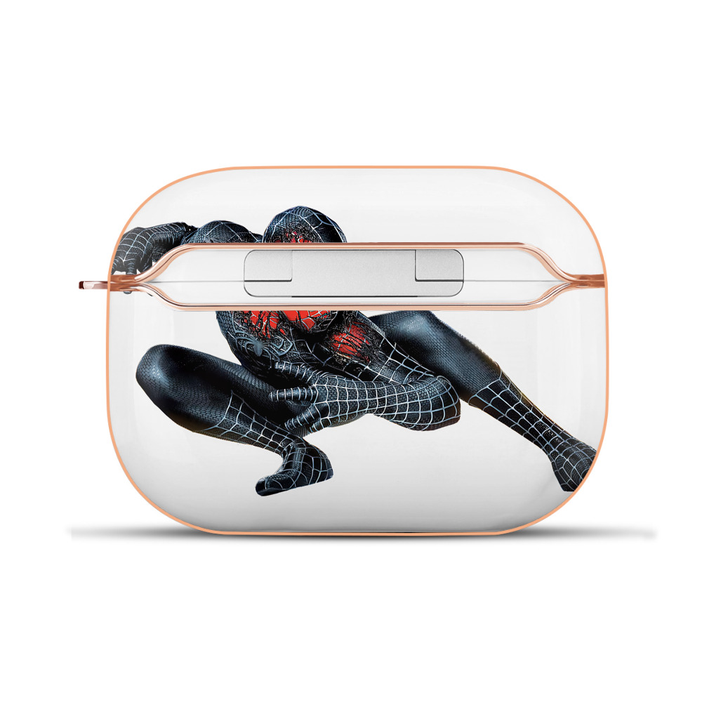 （画像用） Spider Man スパイダーマン 【AirPods Pro用】ハードシェル保護ケース｜耐衝撃・防指紋・カラビナ付き商品仕様