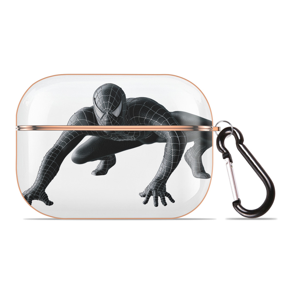 （画像用） Spider Man スパイダーマン 【AirPods Pro用】ハードシェル保護ケース｜耐衝撃・防指紋・カラビナ付き商品仕様
