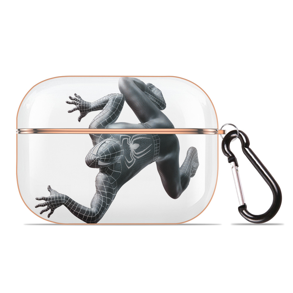 （画像用） Spider Man スパイダーマン 【AirPods Pro用】ハードシェル保護ケース｜耐衝撃・防指紋・カラビナ付き商品仕様