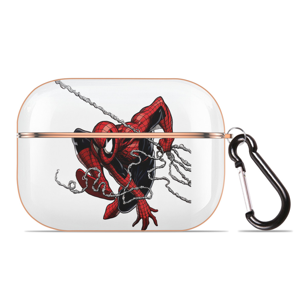 （画像用） Spider Man スパイダーマン 【AirPods Pro用】ハードシェル保護ケース｜耐衝撃・防指紋・カラビナ付き商品仕様