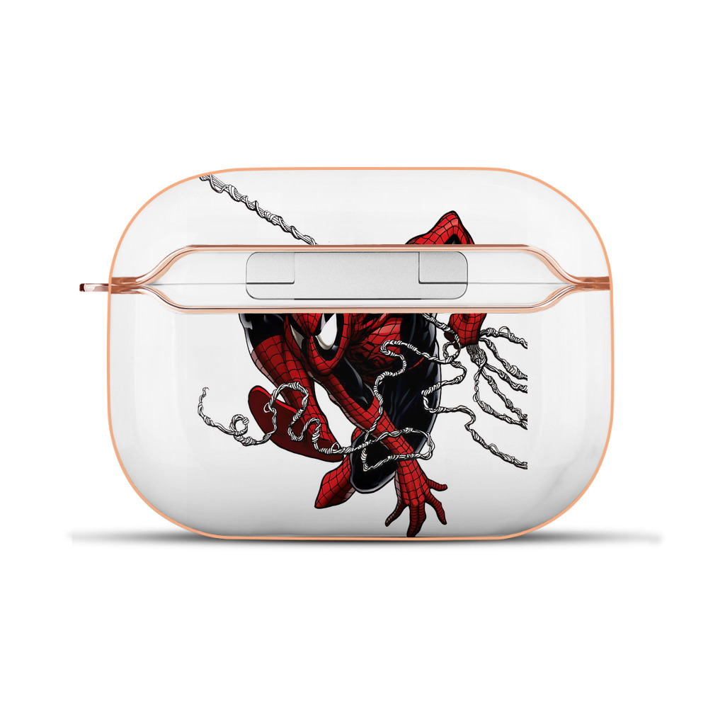 （画像用） Spider Man スパイダーマン 【AirPods Pro用】ハードシェル保護ケース｜耐衝撃・防指紋・カラビナ付き商品仕様