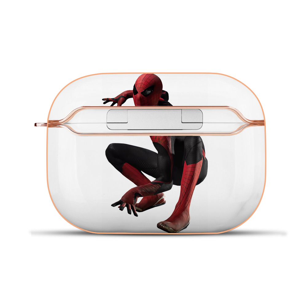 （画像用） Spider Man スパイダーマン 【AirPods Pro用】ハードシェル保護ケース｜耐衝撃・防指紋・カラビナ付き商品仕様
