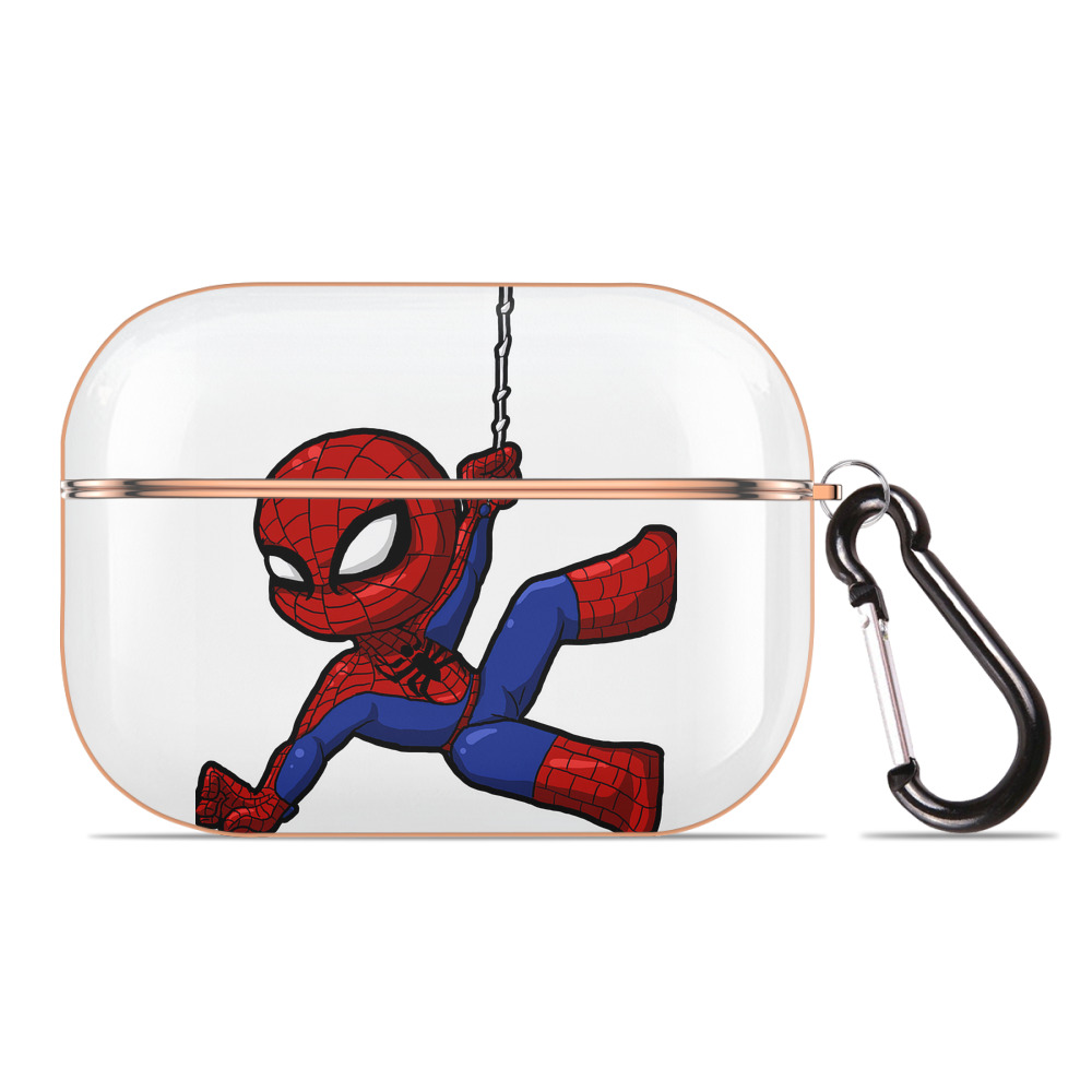 （画像用） Spider Man スパイダーマン 【AirPods Pro用】ハードシェル保護ケース｜耐衝撃・防指紋・カラビナ付き商品仕様