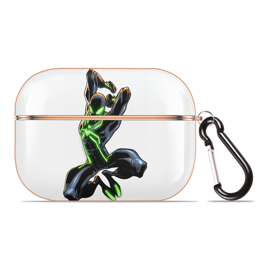 （画像用） Spider Man スパイダーマン 【AirPods Pro用】ハードシェル保護ケース｜耐衝撃・防指紋・カラビナ付き商品仕様