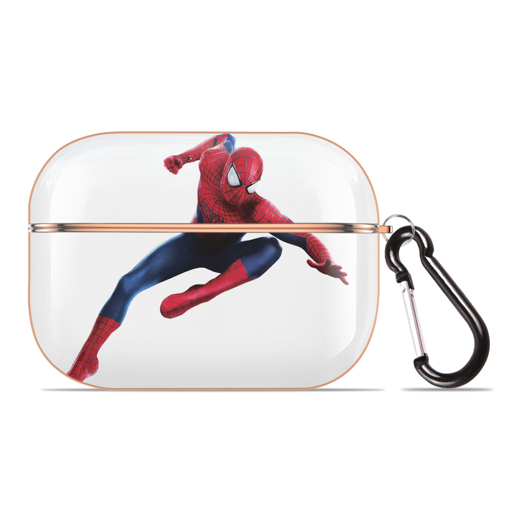 （画像用） Spider Man スパイダーマン 【AirPods Pro用】ハードシェル保護ケース｜耐衝撃・防指紋・カラビナ付き商品仕様