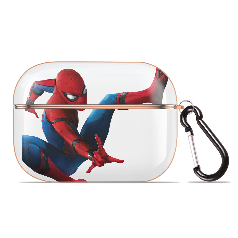 （画像用） Spider Man スパイダーマン 【AirPods Pro用】ハードシェル保護ケース｜耐衝撃・防指紋・カラビナ付き商品仕様