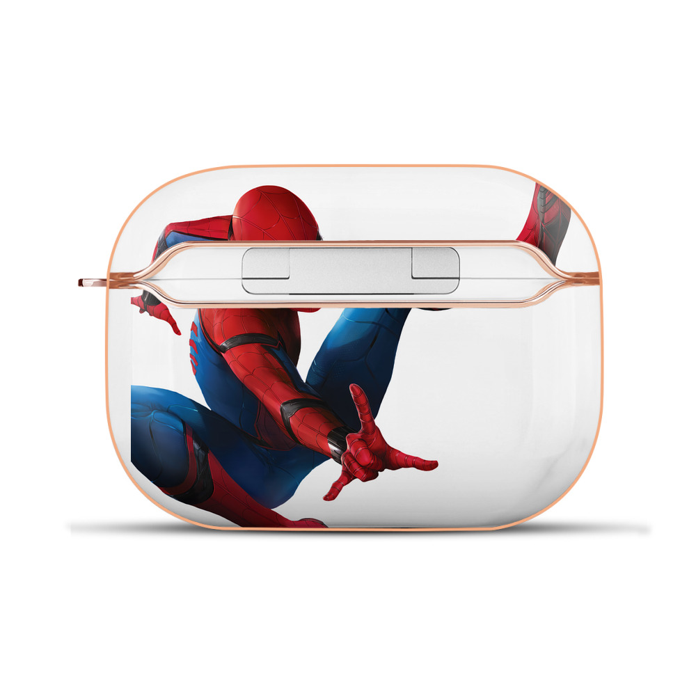 （画像用） Spider Man スパイダーマン 【AirPods Pro用】ハードシェル保護ケース｜耐衝撃・防指紋・カラビナ付き商品仕様