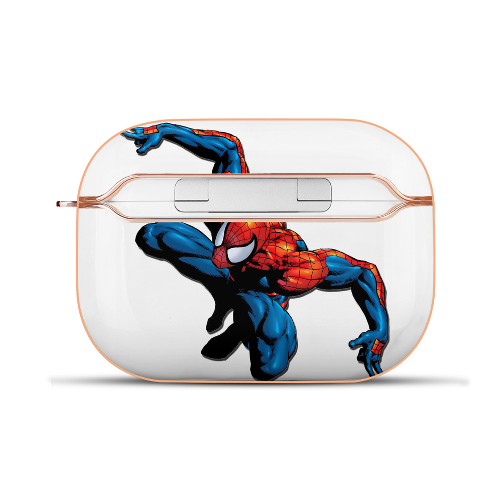 （画像用） Spider Man スパイダーマン 【AirPods Pro用】ハードシェル保護ケース｜耐衝撃・防指紋・カラビナ付き商品仕様