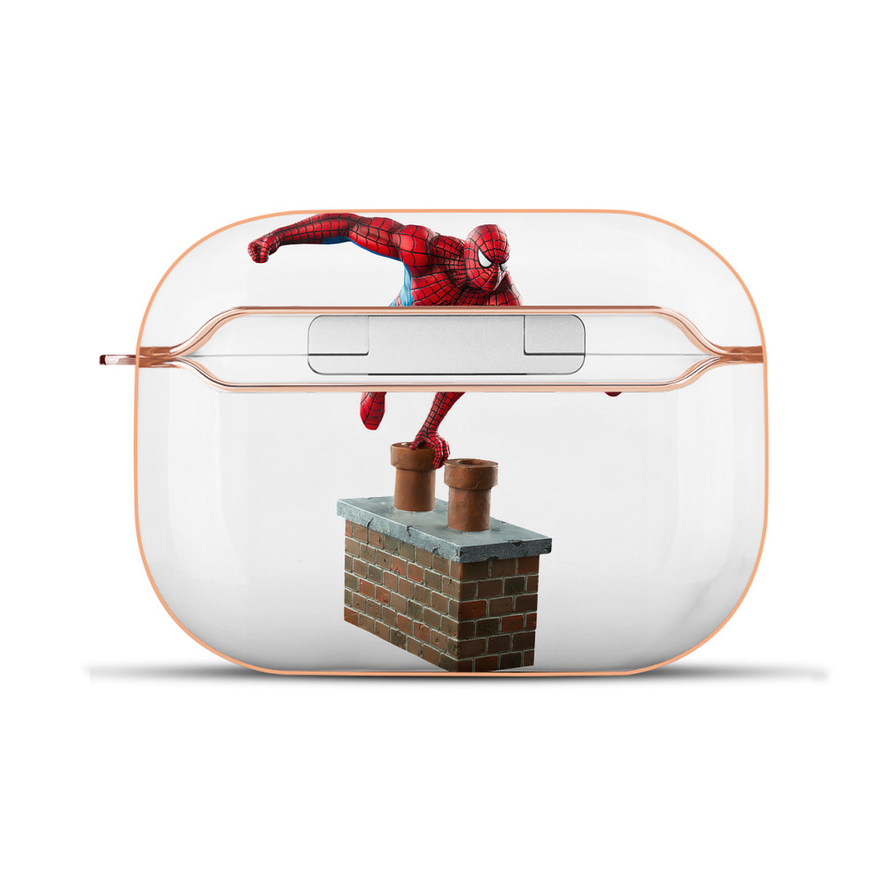 （画像用） Spider Man スパイダーマン 【AirPods Pro用】ハードシェル保護ケース｜耐衝撃・防指紋・カラビナ付き商品仕様