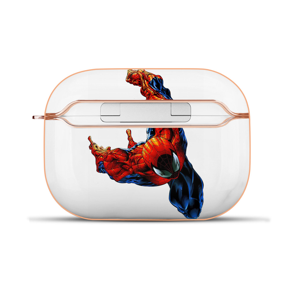 （画像用） Spider Man スパイダーマン 【AirPods Pro用】ハードシェル保護ケース｜耐衝撃・防指紋・カラビナ付き商品仕様