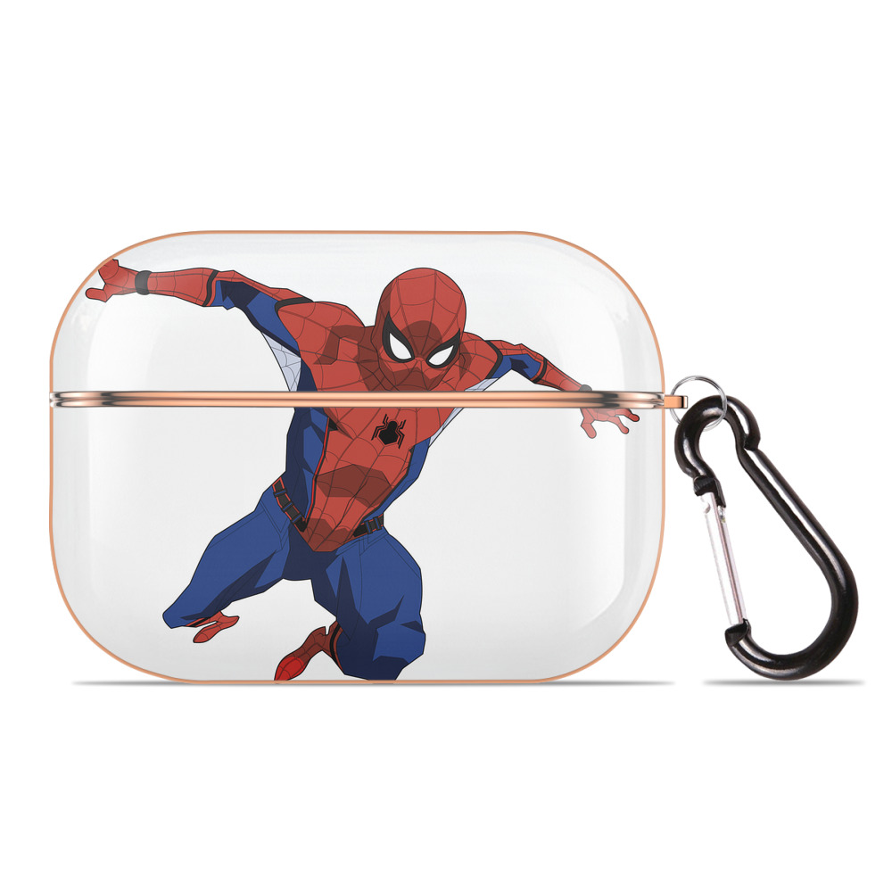 （画像用） Spider Man スパイダーマン 【AirPods Pro用】ハードシェル保護ケース｜耐衝撃・防指紋・カラビナ付き商品仕様