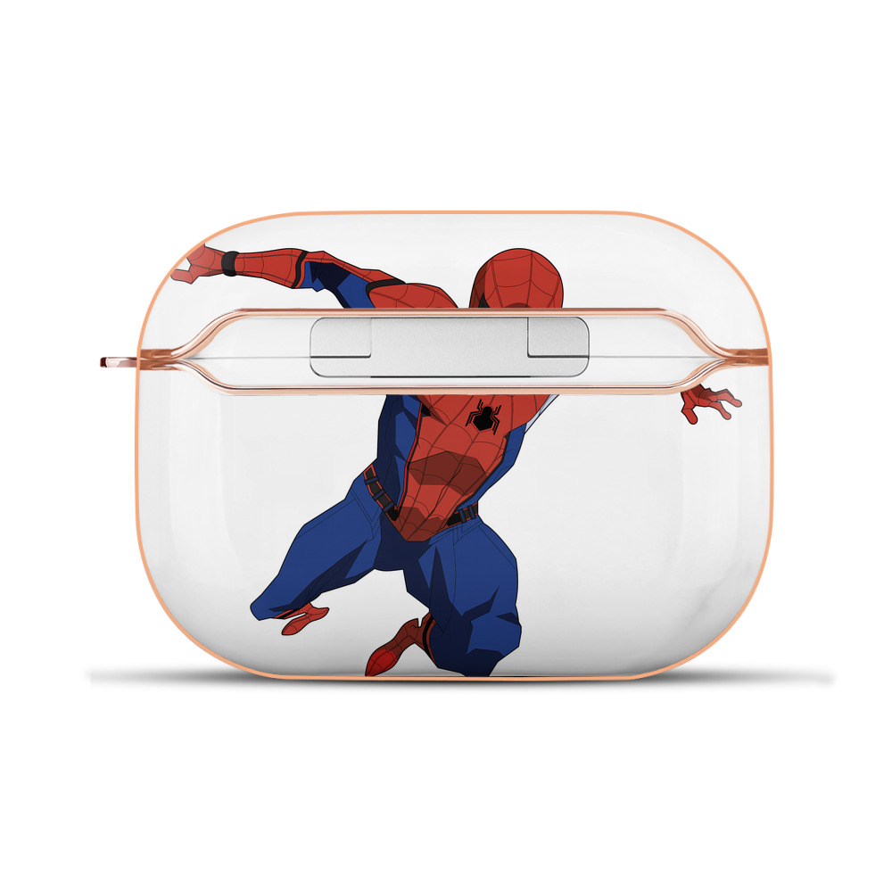 （画像用） Spider Man スパイダーマン 【AirPods Pro用】ハードシェル保護ケース｜耐衝撃・防指紋・カラビナ付き商品仕様