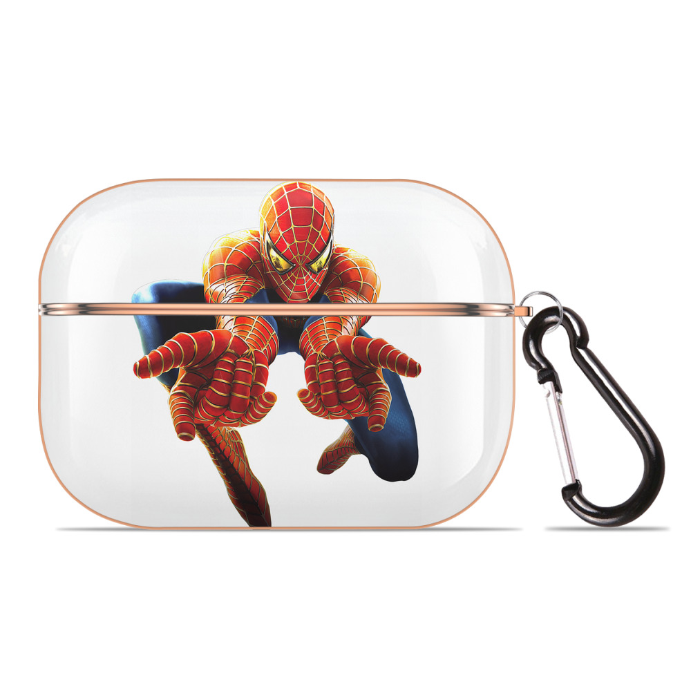 （画像用） Spider Man スパイダーマン 【AirPods Pro用】ハードシェル保護ケース｜耐衝撃・防指紋・カラビナ付き商品仕様