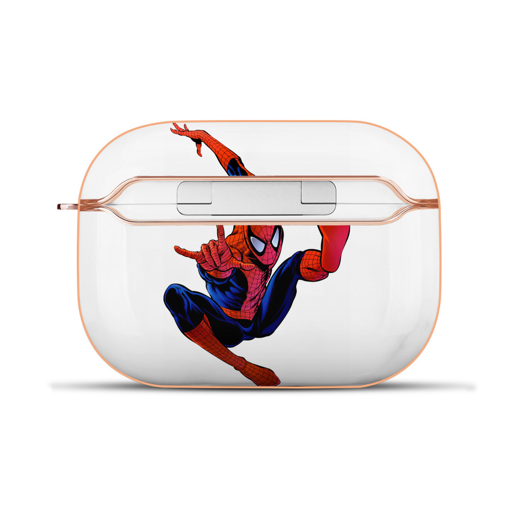 Spider Man スパイダーマン 【AirPods Pro用】ハードシェル保護ケース｜耐衝撃・防指紋・カラビナ付き商品仕様